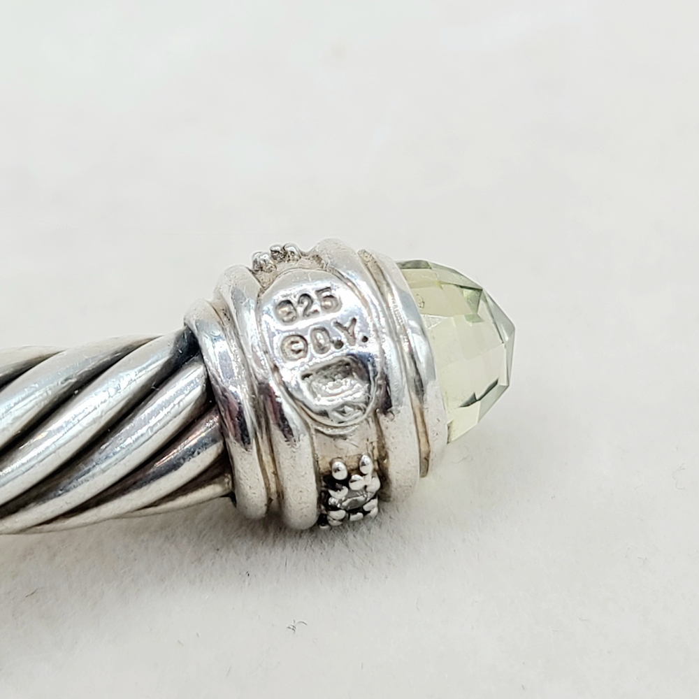 David Yurman 7mm Lemon Citrine Diamond Bracelet - Picture 8 of 13